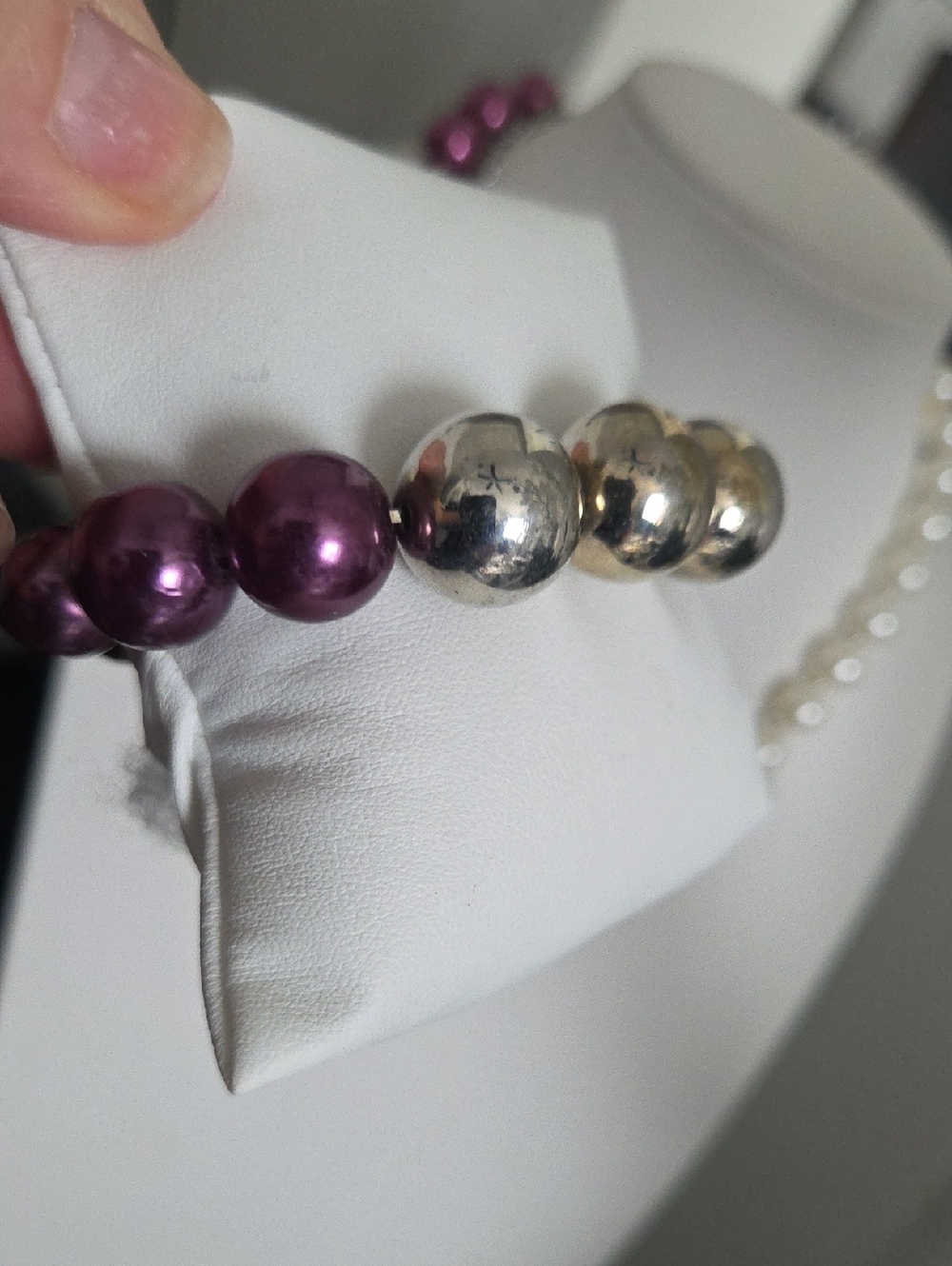 Paparazzi Purple Pearl Necklace And Matching Bracelet Set NWT - Picture 3 of 5
